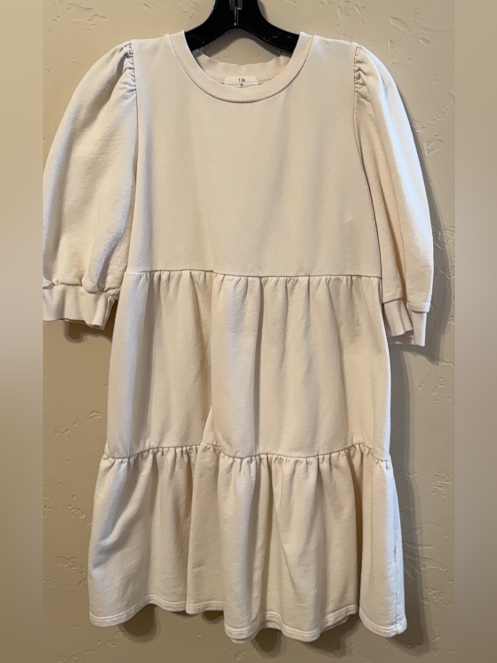 T.La Cream Puff Sleeve Tiered Dress
